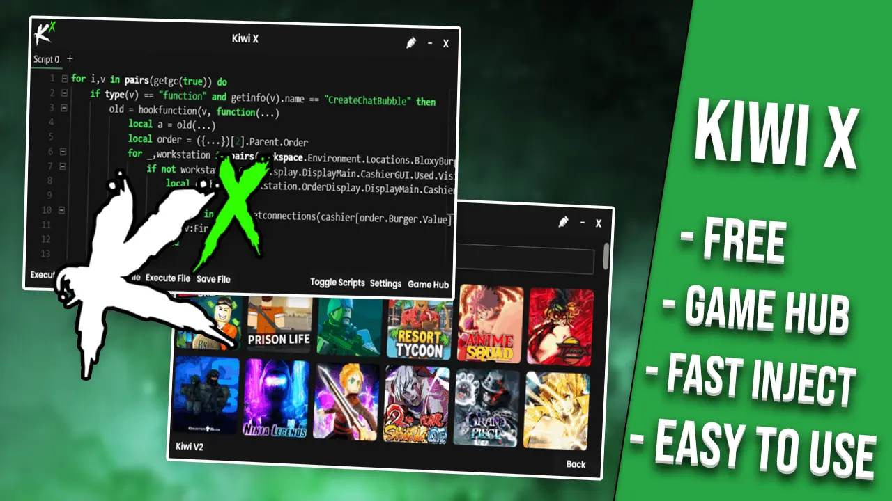 Kiwi X – Free Roblox Executor [No Crashes] With A LOT Of Features!
