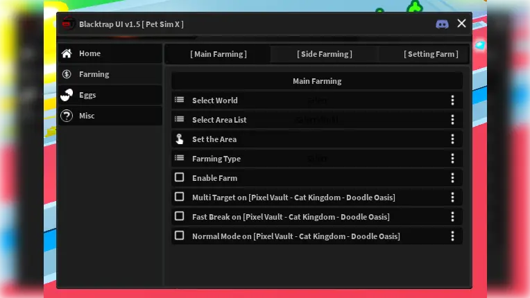 Pet Simulator X BlackTrap Hub Script – Auto Farm, Auto Hatch!